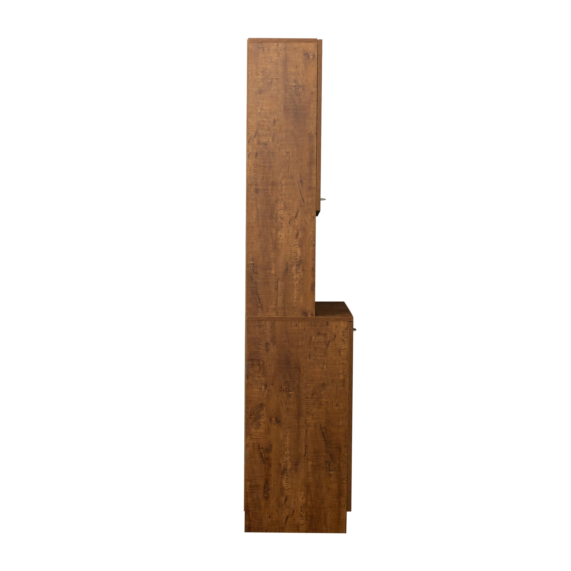 70.87' Tall Wardrobe& Kitchen Cabinet, with 6-Doors, 1-Open Shelves and 1-Drawer for bedroom,Walnut - Grand Goldman Shop