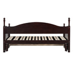 Wooden Twin Size Daybed with Twin Size Trundle, Extendable Daybed with Two Storage Drawers, Espresso(Expected Arrival Time:9.12) - Grand Goldman Shop