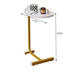 Modern White C-shaped Side Table Set, Versatile End Table for Couch and Bed, Compact Design for Small Spaces - Grand Goldman Shop
