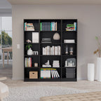 Bartow 3 Piece Home Bookcase set, 60' Wide with 15 Shelves ,  Living Room Set Set  Black | Premium Home Decor - Grand Goldman