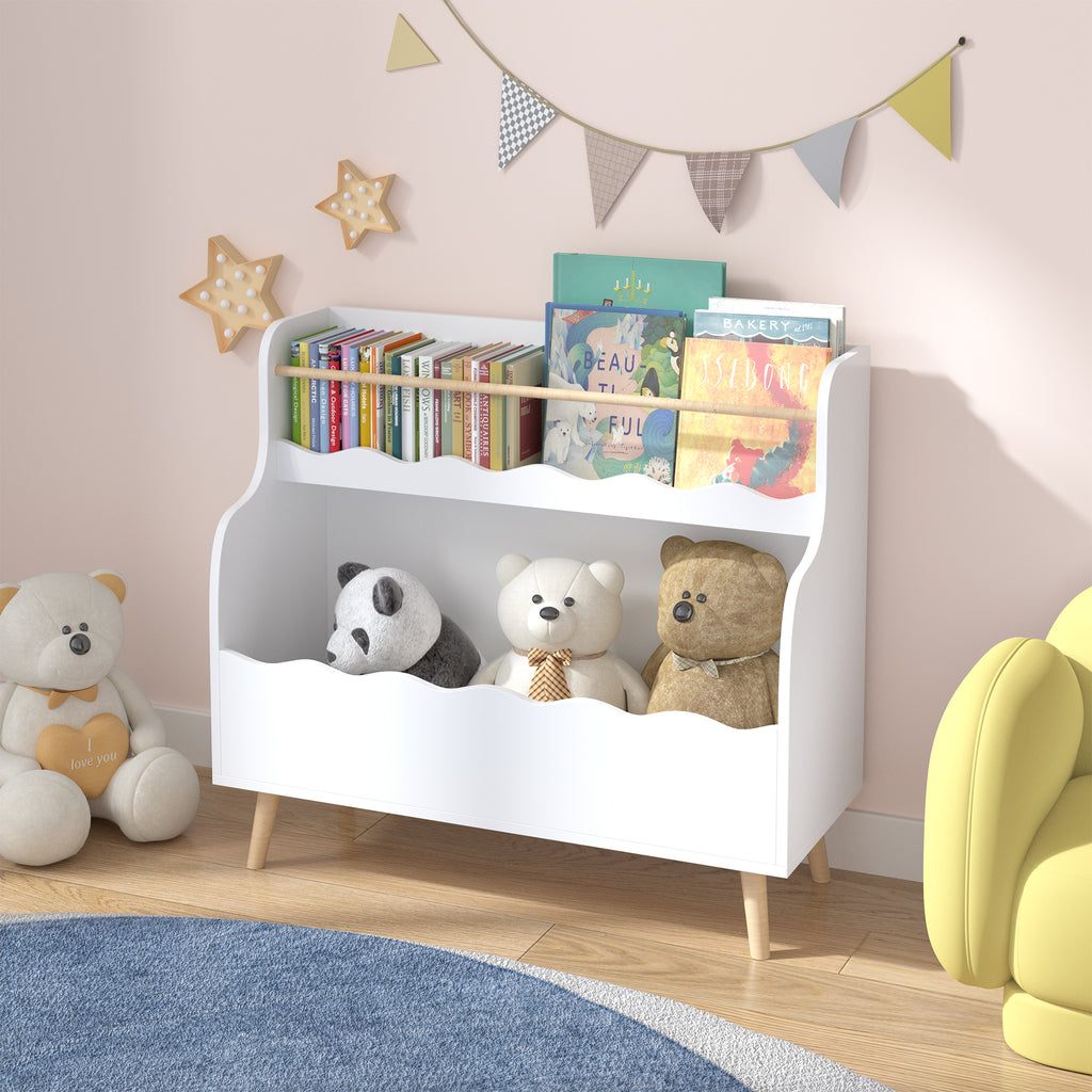 Kids Bookcaes, Children Book Organizer, toy Storage Cabinet Organizer, White | Premium Home Decor - Grand Goldman
