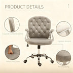 Luxury Tufted Office Chair for A Stylish Choice for Home & Office, Plush Comfort - Grand Goldman