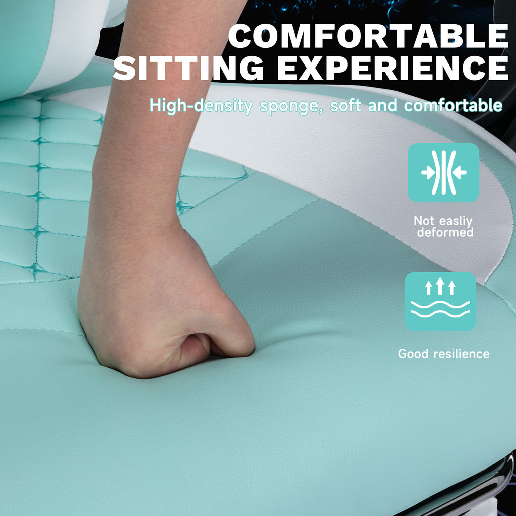 Ergonomic Video Gamer Chairs,Computer Gaming Chairs with Massage Lumbar Support and footrest,Racing Style Computer Chair Adju