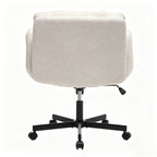 Modern Chenille Swivel Office Chair, Height Adjustable Task Chair with Convertible Multi-Position Armrests,Comfy Double Cushi