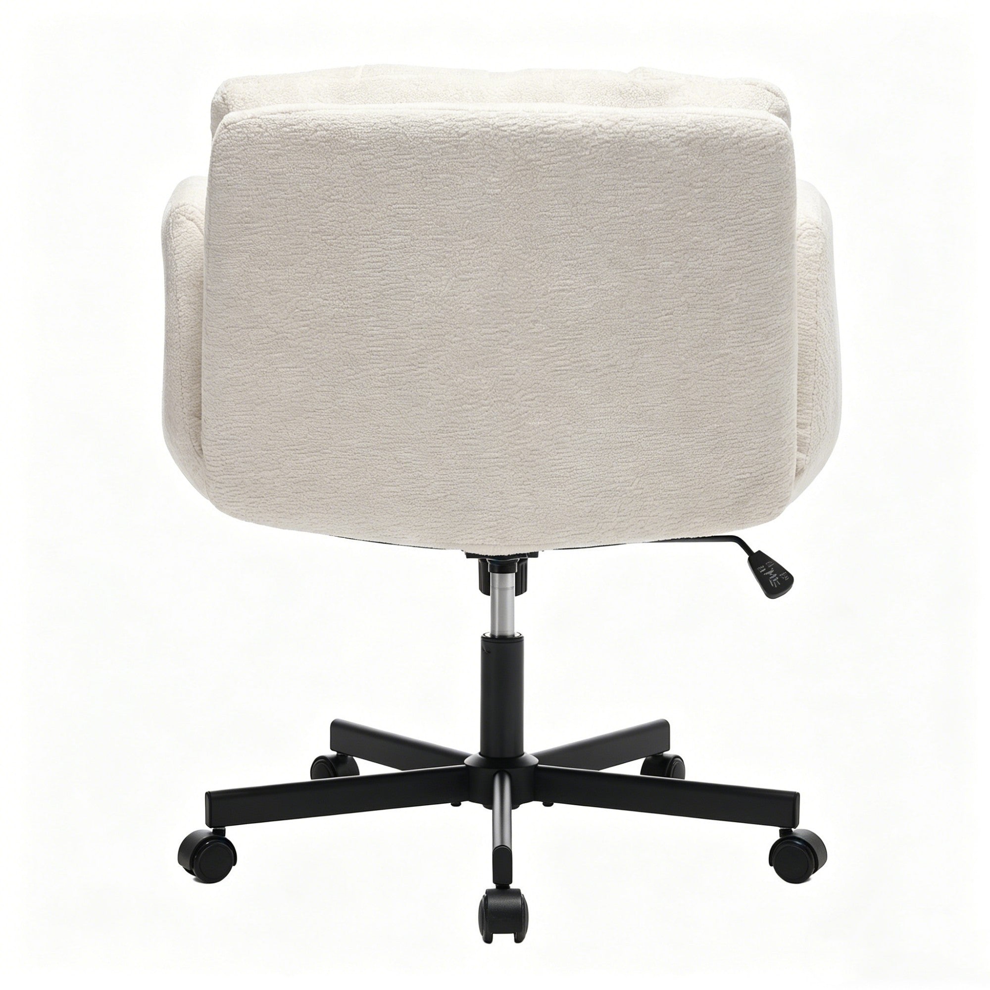 Modern Chenille Swivel Office Chair, Height Adjustable Task Chair with Convertible Multi-Position Armrests,Comfy Double Cushi