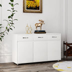 Three Doors Side Table-White - Grand Goldman Shop