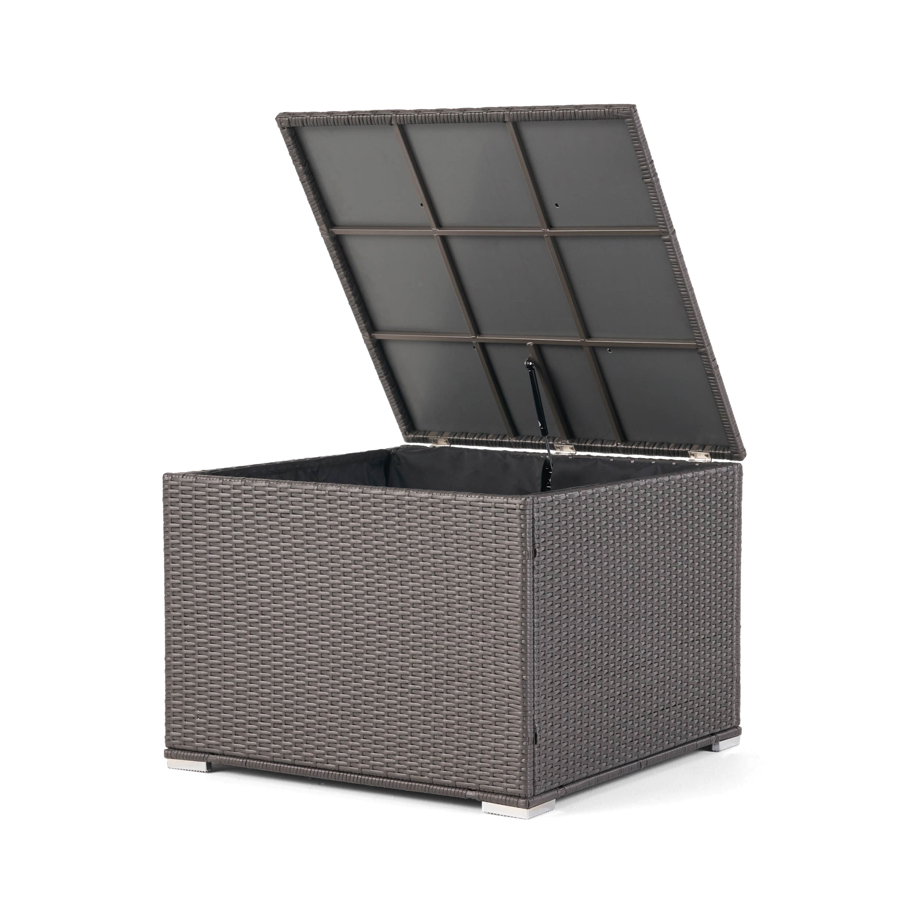 Santa Rosa Outdoor Storage Box Grey Rattan 33.5 Inches - Grand Goldman Shop