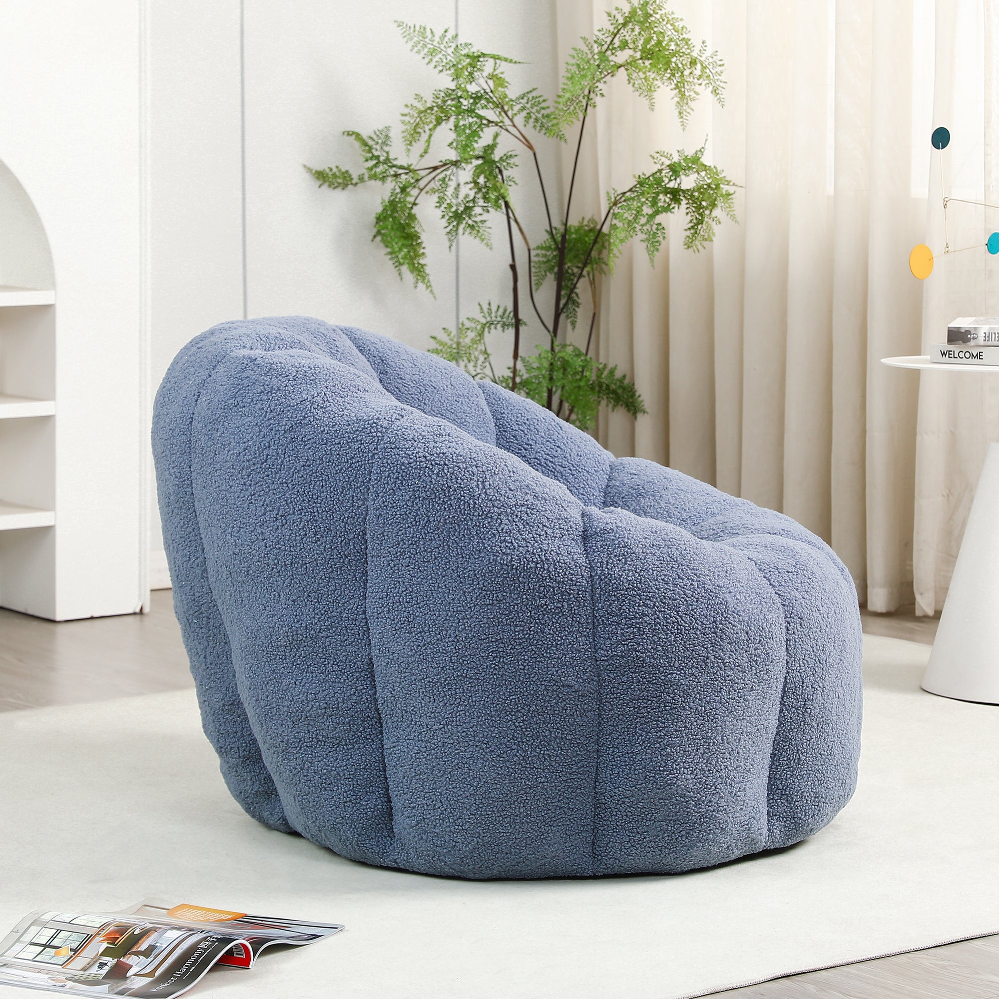 Bean Bag Chair, Bean Bag Sofa Chair with Armrests Stuffed High-Density Foam, Lazy Sofa Comfy Chairs BeanBag Chair for Adults in Living Room,Bedroom Reading - Grand Goldman Shop