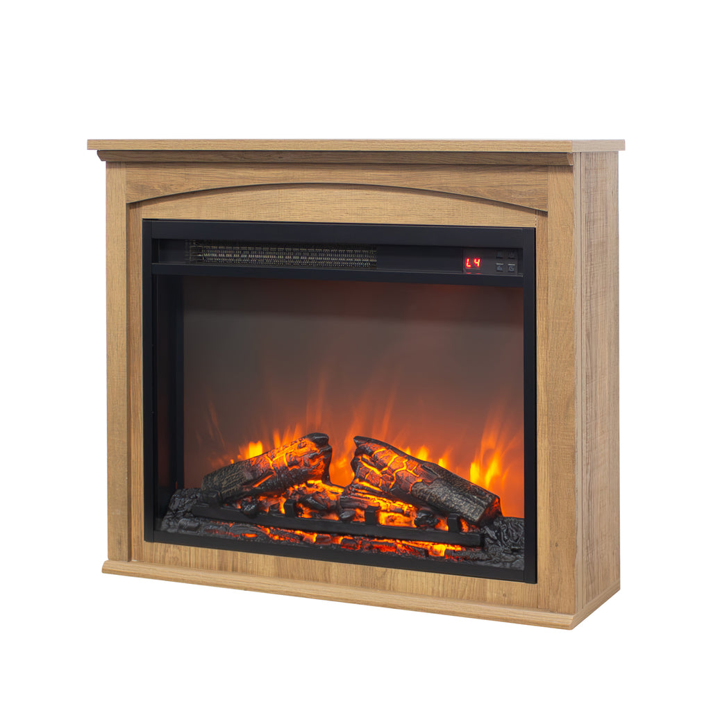 28 inch TV media entertainment center With electric fireplace - Grand Goldman Shop