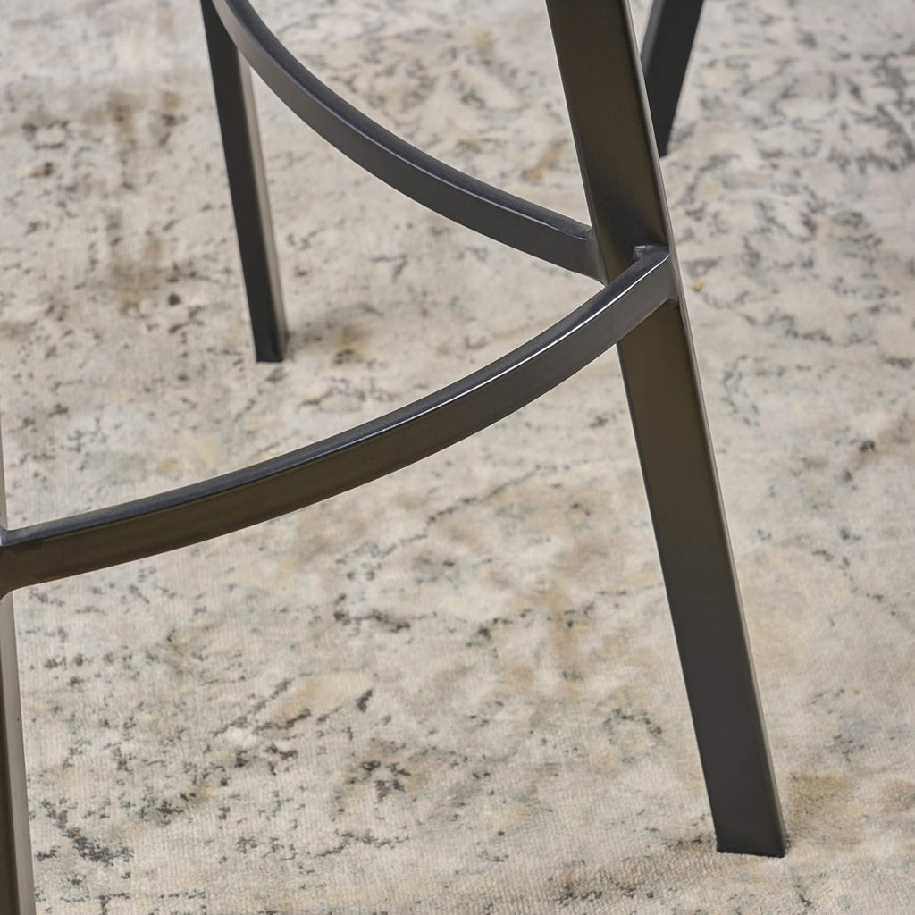 Set of 2 30' Dax Faux Leather Barstool Brown - Grand Goldman Shop