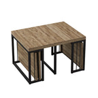 23.62'- 118'Modern Extendable Dining Table,Seats 2-10 People,,Space-Saving Wood Dining Table for Kitchen/Dining Room/Living Room,Perfect for Family Gatherings/Parties(Ancient Wood) - Grand Goldman Shop