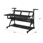 Willow Black Finish Music Desk | Premium Home Decor - Grand Goldman