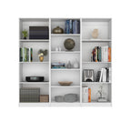 Lainor 3 Piece Home Bookcase set, 74' Wide with 13 Shelves ,  Living Room Set Set  White - Grand Goldman