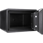 Keypad Fireproof Security Safe in Black Steel, 0.54 Cubic Ft, Durable and Secure - Grand Goldman