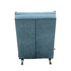 Ergonomic Linen Massage Chaise Lounge with Remote Control, 5 Modes, Blue, 21.65 x 58.27 x 34.25 inches - Grand Goldman Shop