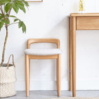 Natural Beech Wood Make-up Stool Bed Bench for Dining Room, Bedroom - Grand Goldman Shop
