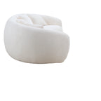 102'' 5-Seater Boucle Sofa Modern Sectional Half Moon Leisure Couch Curved Sofa  WHITE - Grand Goldman Shop