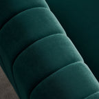 Contemporary Velvet Sofa Couch 84.25''W for Living Room, Green - Grand Goldman Shop