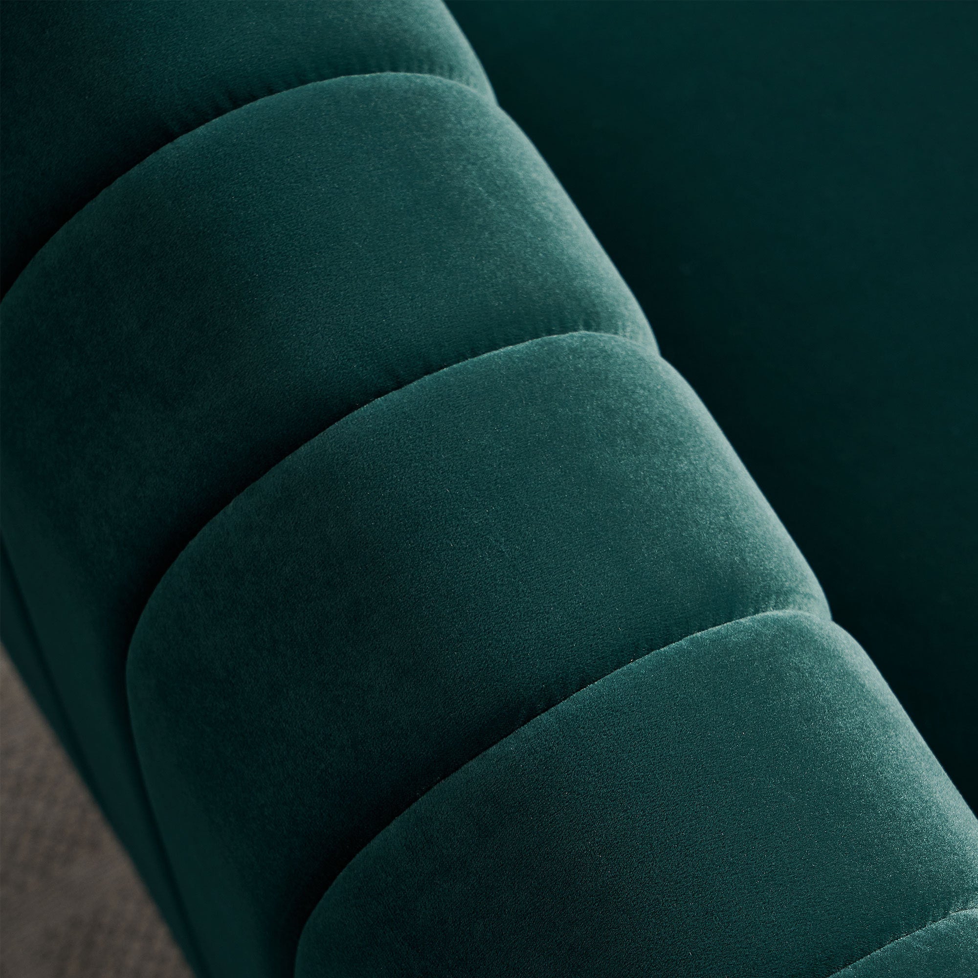 Contemporary Velvet Sofa Couch 84.25''W for Living Room, Green - Grand Goldman Shop