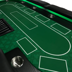 INO Design 94' Fodable Poker Table with Dealer Spot for 10 players, Green | Premium Home Decor - Grand Goldman