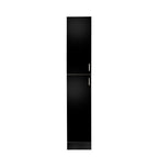 Freestanding  Cabinet with Inadjustable Shelves and two Doors for Kitchen, Dining Room,black - Grand Goldman Shop