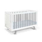 Livia 3-in-1 Convertible Island Crib White/Gray | Premium Home Decor - Grand Goldman