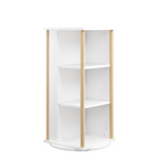Stylish 360° Rotating Kids Bookshelf with Chalkboard, 3-Tier Wood Floor Revolving Bookcase & Toy Storage Organizer, Picture B