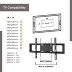 Multi-Function Adjustable TV Stand Black Tempered Glass - Grand Goldman Shop