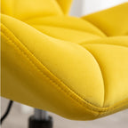 Eldon Diamond Tufted Adjustable Swivel Office Chair, Yellow - Grand Goldman