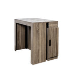 Modern Multifunctional Extendable Dining Table with Outlet, Space Saving Expanding Table with Storage for Party, Weddings, Meetings, Celebrations - Grand Goldman Shop