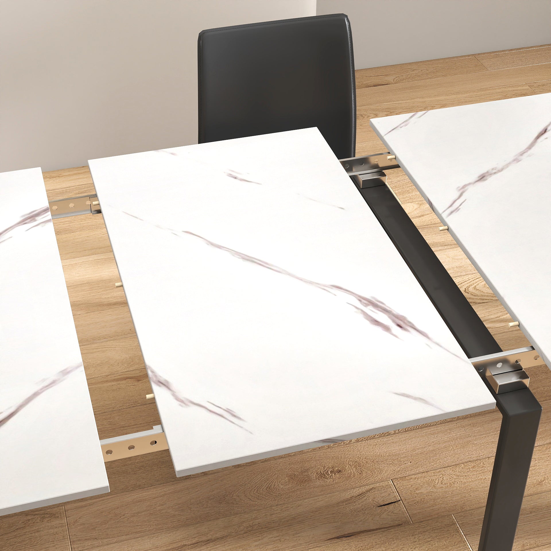 Modern Multifunctional Extendable Dining Table with Outlet, Space Saving Expanding Table with Storage for Party, Weddings, Meetings, Celebrations - Grand Goldman Shop