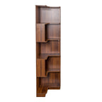 Corner Book Shelf - 5 Tier Corner Bookshelf  Bookcase with Baffle, Freestanding L Shaped Display Shelf Stand with led lights for Home Office, Living Room, Bedroom, Kitchen - Grand Goldman Shop