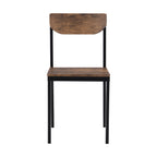 TOPMAX Modern 3-Piece Round Dining Table Set with Drop Leaf and 2 Chairs for Small Places,Black Frame+Rustic Brown Finish - Grand Goldman Shop