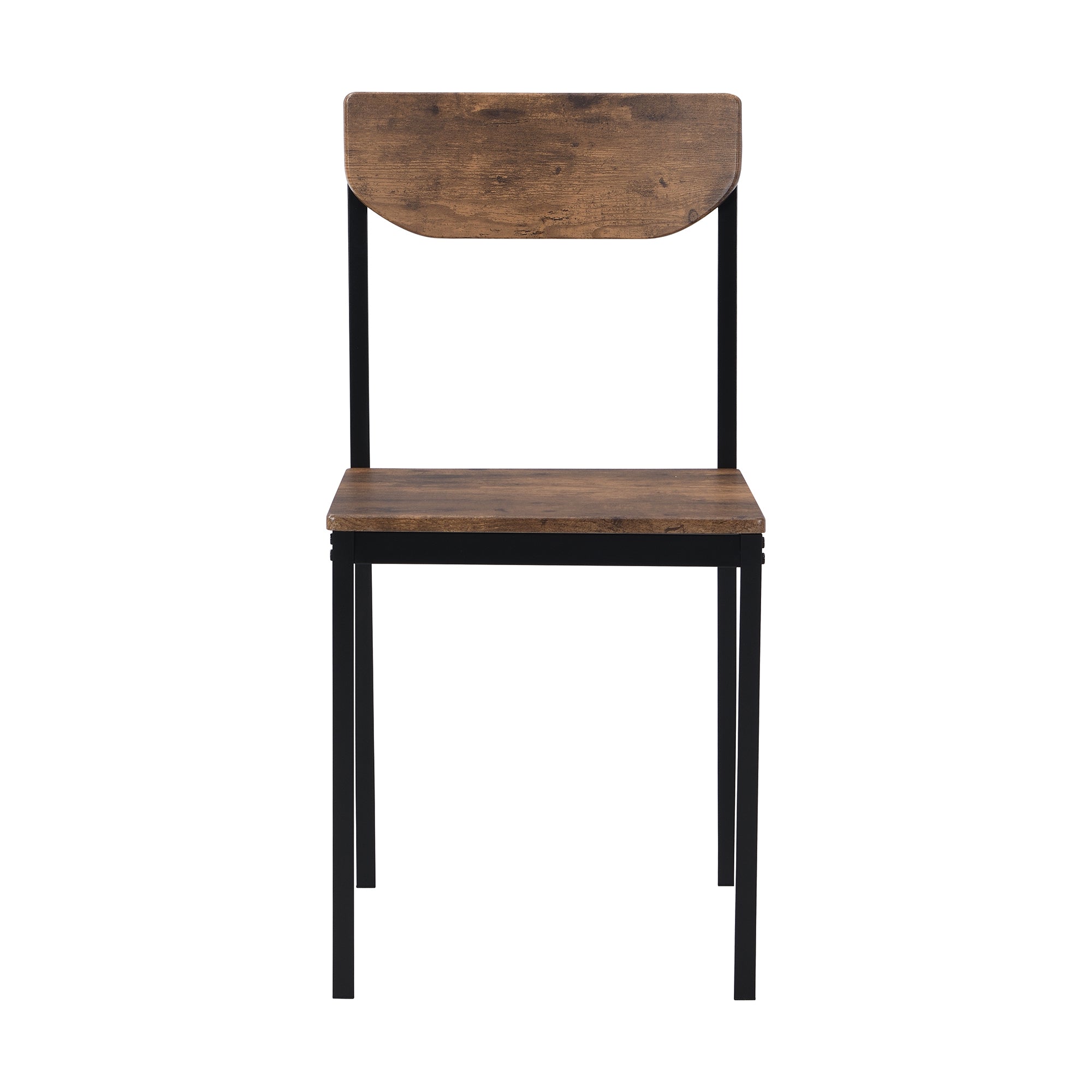 TOPMAX Modern 3-Piece Round Dining Table Set with Drop Leaf and 2 Chairs for Small Places,Black Frame+Rustic Brown Finish - Grand Goldman Shop