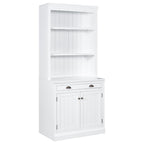 83.4'Tall Bookshelf with 3 pieces LED Lighting, Modern Bookcase with 2 Doors and 1 Drawer,Storage Bookcase with Open Shelves for Living Room,Home Office,White - Grand Goldman Shop