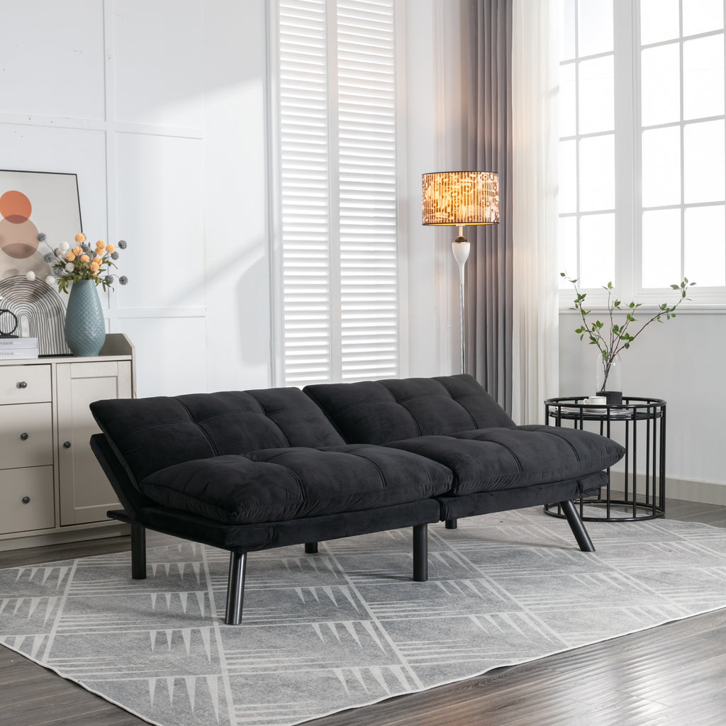 Black Convertible Folding Modern sofa Bed - Grand Goldman Shop
