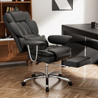 Office Chair, Big and Tall Executive Office Chair with Footrest, Leather Computer Chair, Ergonomic Reclining Chair High Back,