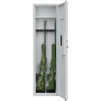 Stylish 53' Fingerprint Touch Panel In-Wall Safe,Hidden Wall Gun Safe for Rifles with Adjustable Shelves,Assembled Storage Mu