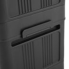 Black,20' Side Wide Folding Storage Cabinet ,4 Tiers,19.69'×11.81'×40.55',Collapsible Storage Bins with Magnetic Door, Plastic Storage Cabinet with Wheels - Grand Goldman Shop