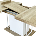 Rectangle extendable dining table for 6-10 people aged effect wood 160-200 cm - Grand Goldman Shop