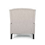 Push Back Recliner Chair Fabric Lounge Armchair Pushback Recliner with Rivet Decoration Wingback Single Sofa Chair with Padded Seat for Living Room, Bedroom 33.25D x 37.75W x 42.5H in - Grand Goldman Shop