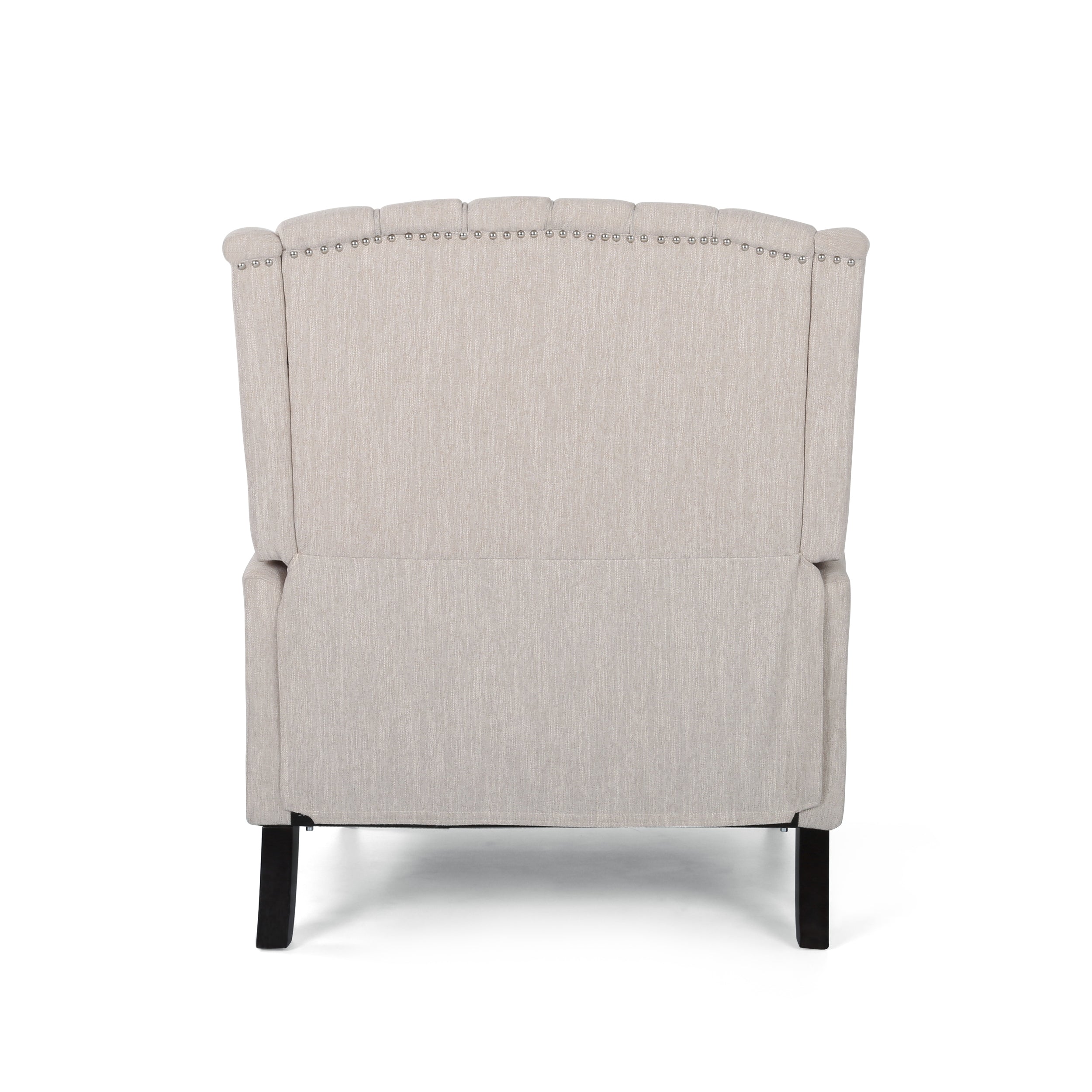 Push Back Recliner Chair Fabric Lounge Armchair Pushback Recliner with Rivet Decoration Wingback Single Sofa Chair with Padded Seat for Living Room, Bedroom 33.25D x 37.75W x 42.5H in - Grand Goldman Shop