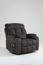 Old age electric lift chair, flat high density foam electric sofa, with heating and massage functions, can tilt to 180 degrees, 2 pocket cup holders, 2 remote controls, 4 OKIN motors - Grand Goldman Shop