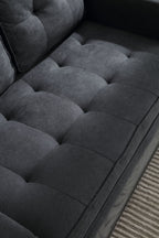 3 Fold Sofa,Convertible Futon Couch sleeper sofabed,Space saving loveseat,Pull Out Couch Bed for Living Room,Dark Gray & Light Gray & Beige,Velvet linen fabric - Grand Goldman Shop