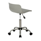 Office Chair, Adjustable Height, Swivel, Ergonomic, Computer Desk, Work, Juvenile, Grey Leather Look, Grey Metal, Contemporar