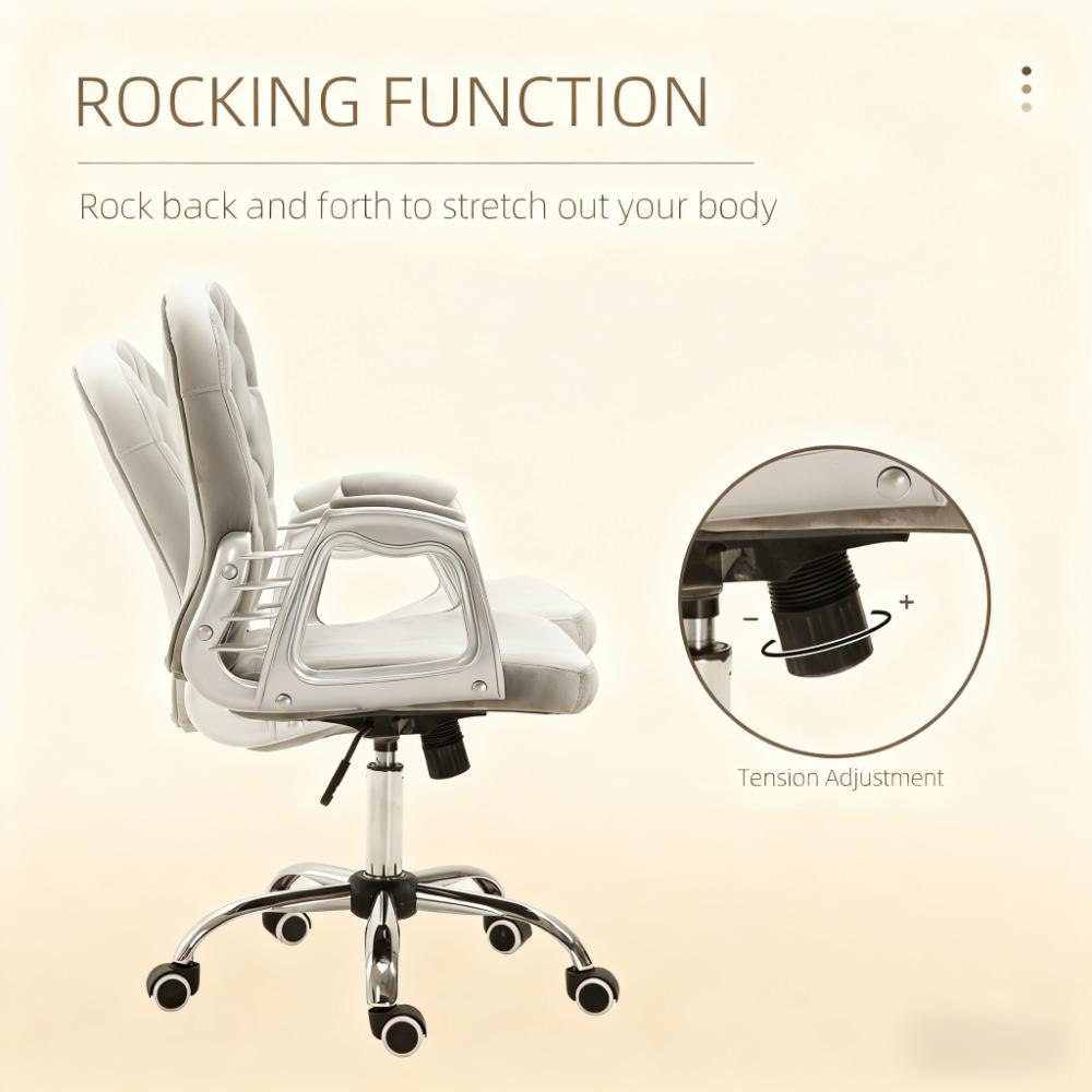 Luxury Tufted Office Chair for A Stylish Choice for Home & Office, Plush Comfort | Premium Home Decor - Grand Goldman