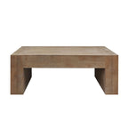 Rustic Wood Coffee Table, 49in Modern Farmhouse Rectangular Table for Living Room - Grand Goldman Shop