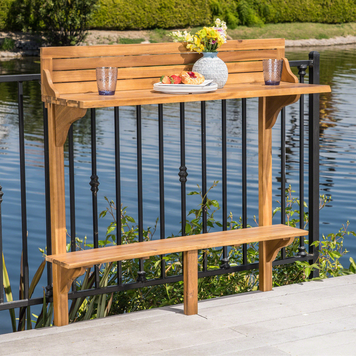 Wood BALCONY BAR TABLE - Grand Goldman Shop