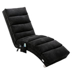 COOLMORE Luxury Upholstered Chaise Lounge Chair with Vibration for Relaxation, Modern Fixed Back Fabric Leisure Recliner Sofa for Living Room/Bedroom - Grand Goldman Shop