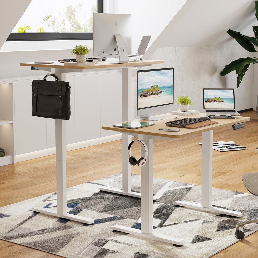STARY Electric Standing Desk Adjustable Height Sit Stand Home Office Desk with Splice Board - Grand Goldman
